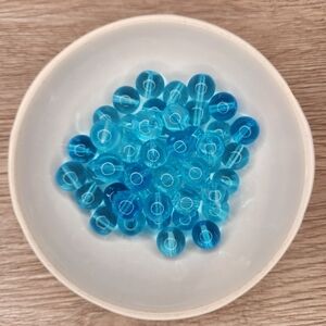 Blue Glass Beads 8mm 50 Beads #44